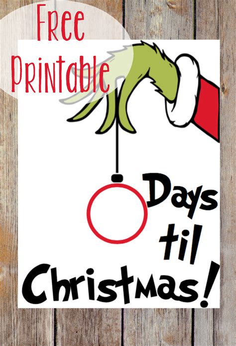 The Grinch Free Printables