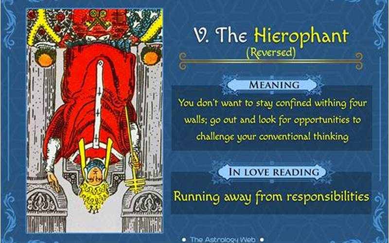 The Hierophant Reversed Card