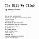 The Hill We Climb Full Poem Printable