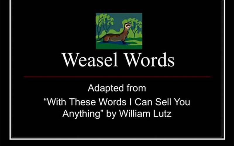 The Impact Of Weasel Words On Advertising