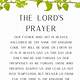 The Lord's Prayer Niv Printable