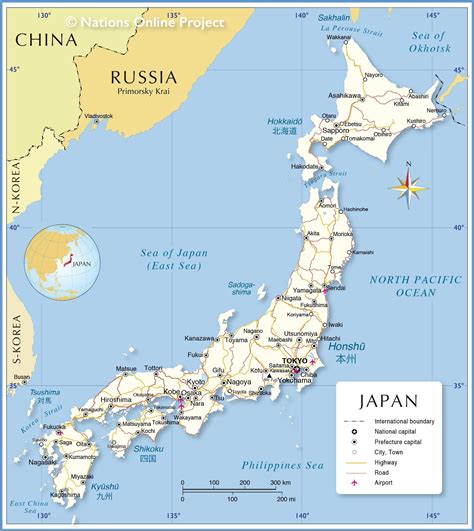 The Map Of Japan