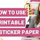 The Paper Studio Printable Sticker Paper