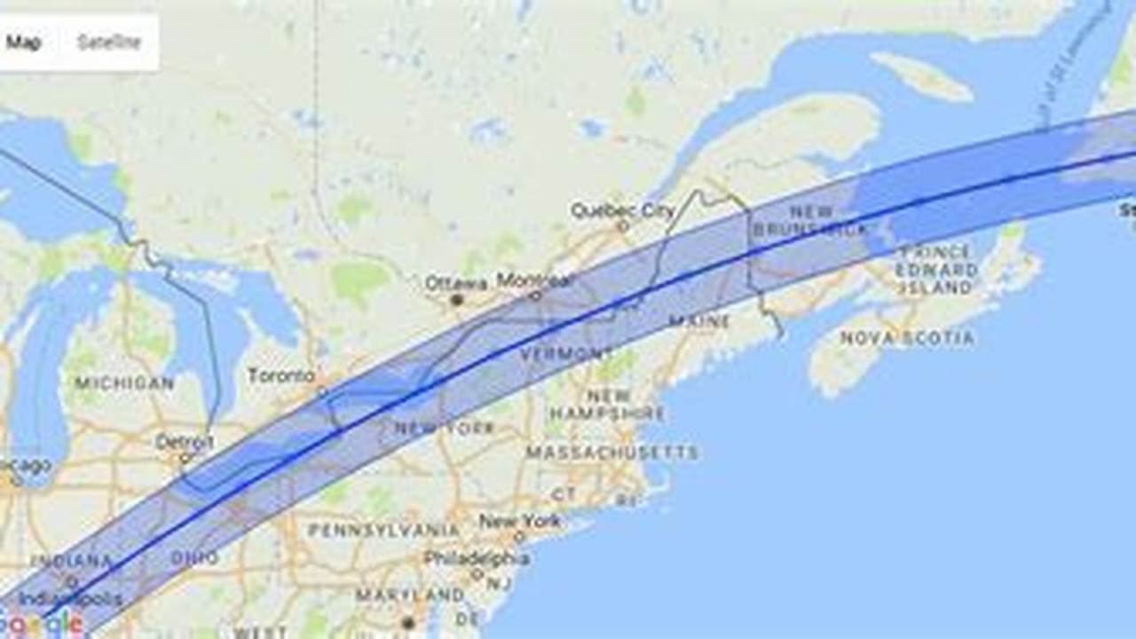 The Path Of Totality For This Total Solar Eclipse Runs Through Mexico, The United States, And Canada., 2024