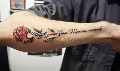 roses and script by paul 13 tattoo worthing Rose tattoos