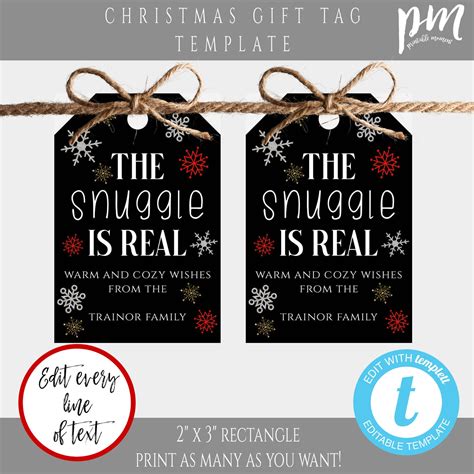 The Snuggle Is Real Gift Tag Free Printable