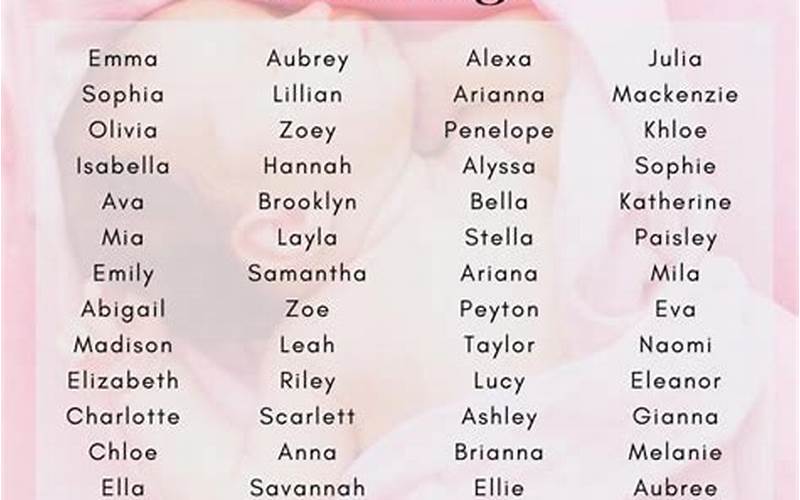 The Strengths Of Names For Baby Girls