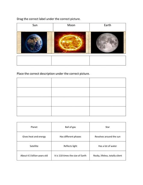 The Sun Earth Moon System Worksheet Answer Key