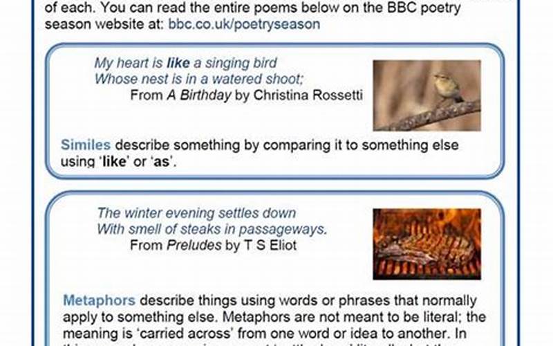 The Use Of Imagery In Poetry