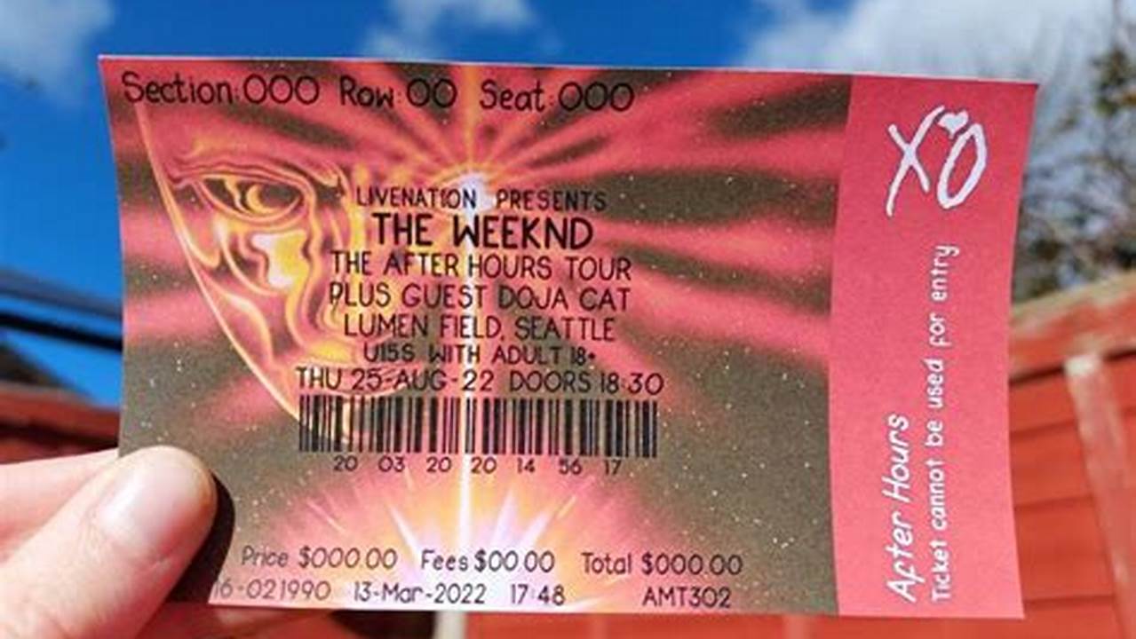The Weeknd Concert Tickets 2024