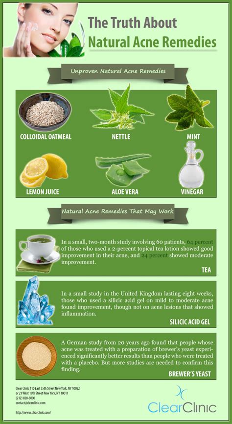 The Truth About Natural Acne Treatments Infographic Natural acne