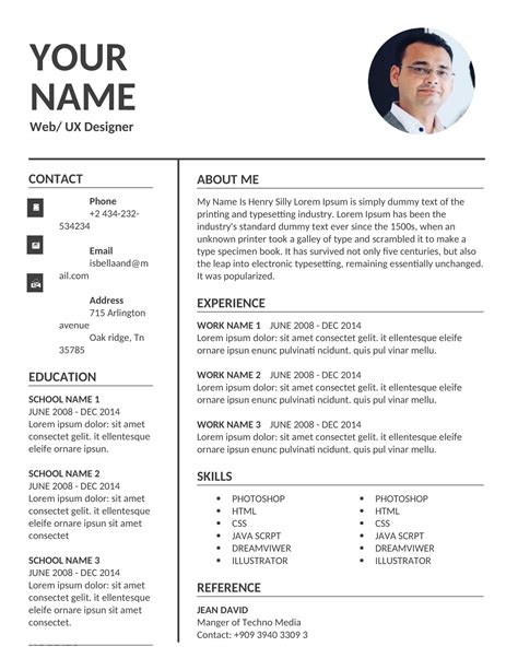 Download the Best CV Format Free CV Template for Word
