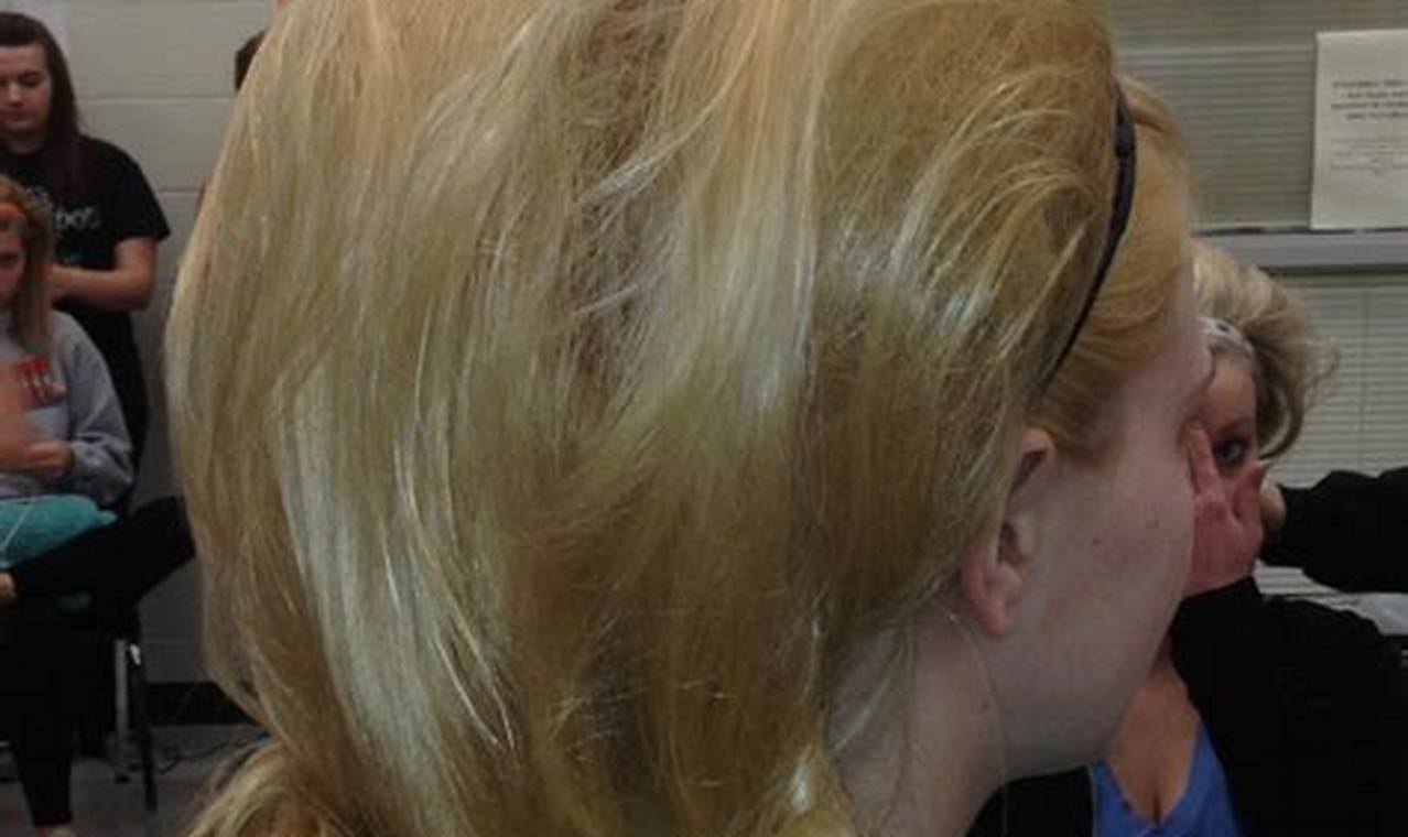 The Bouffant Hairstyle for Medium-Length Blonde Hair
