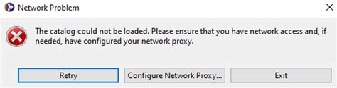 The Catalog Could Not Be Loaded Eclipse