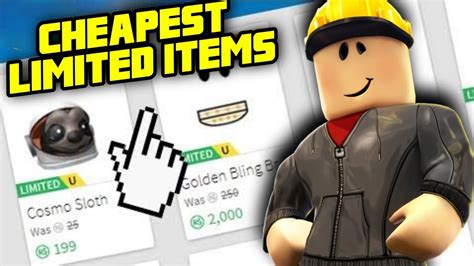 The Cheapest Limited Items You Can Get on Roblox - YouTube