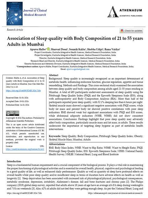 The Connection Between Sleep Quality And Body Mass Index