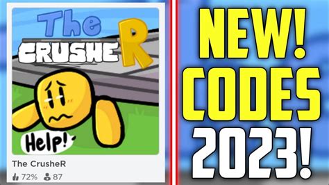 The CrusheR Codes - Roblox - July 2023 -