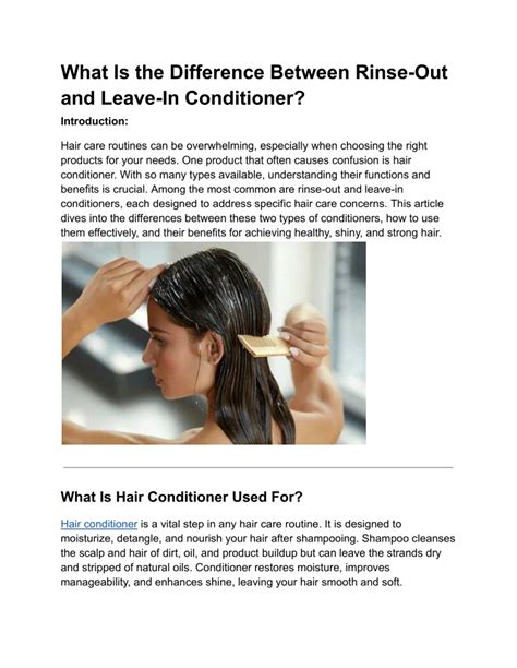 The Difference Between Rinse-Out and Leave-In