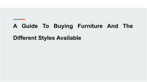 The Different Styles Available