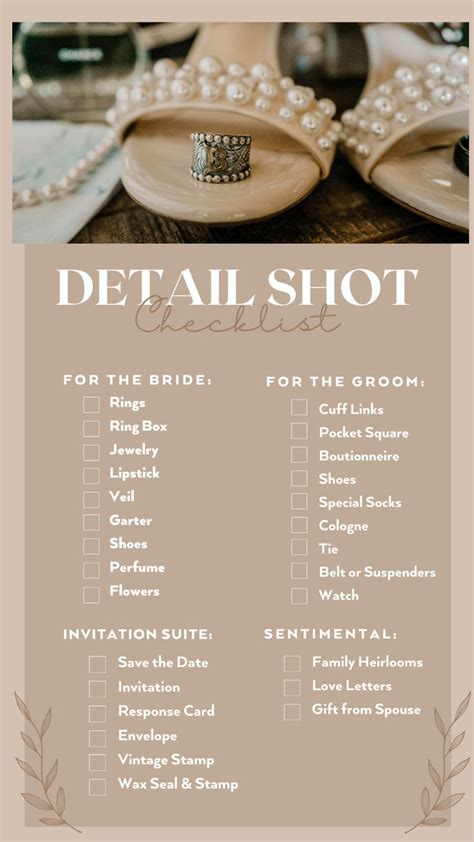 The Essential Detail Shots Checklist