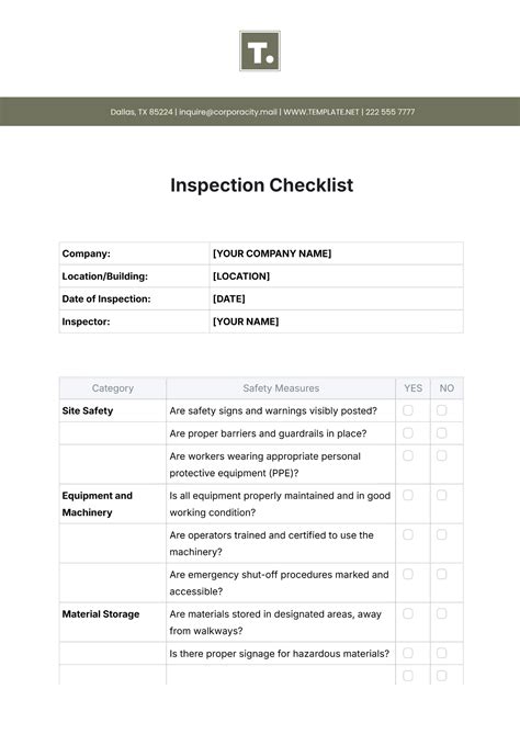 The Essential Inspection Checklist