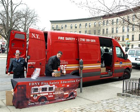The FDNY conducts fire prevention inspections and educates the public about fire safety