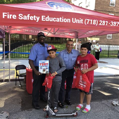 The FDNY engages with communities through educational programs and outreach initiatives