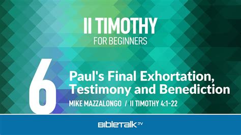 The Final Exhortation