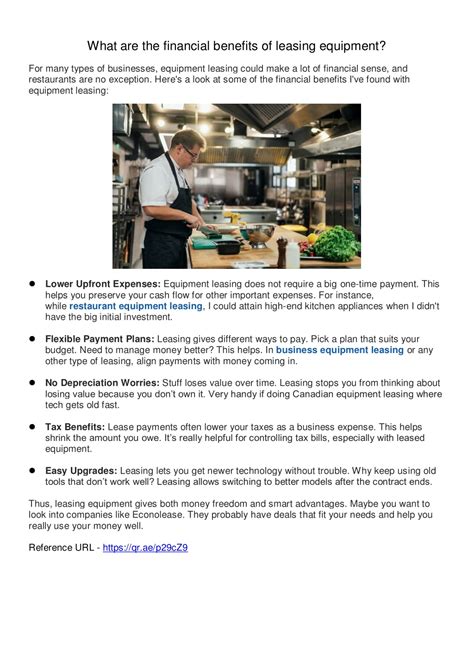 The Financial Benefits of Leasing