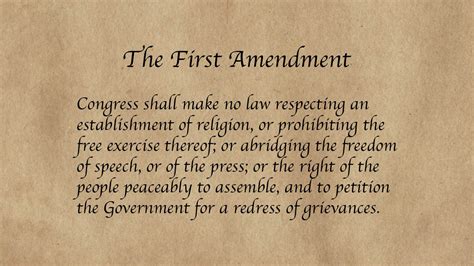 The First Amendment and Your Rights