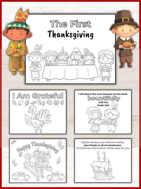 The First Thanksgiving Coloring Pages