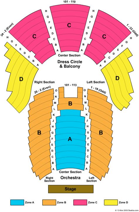 The Ford Theater Seating Chart