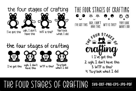 Download The Four Stages of Crafting SVG File - SVG Design for Cricut Machine
