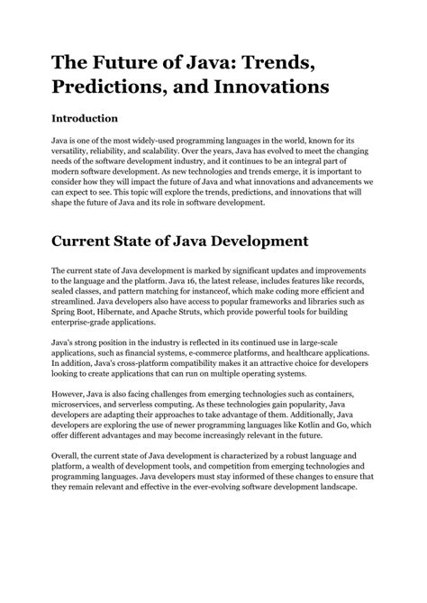 The Future of Java: Trends You Must Follow