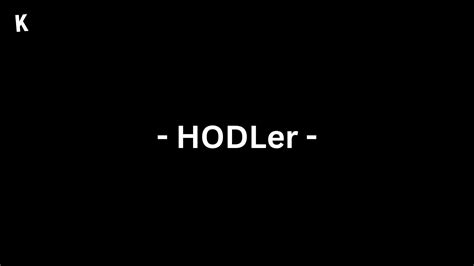 The HODLer in Crypto