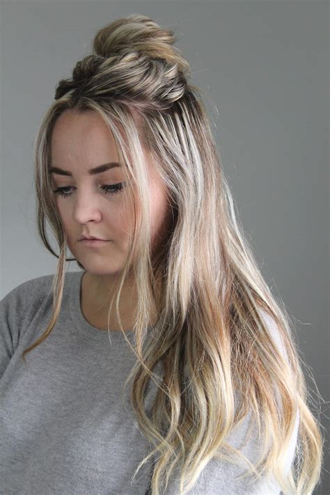 The Half-Up Messy Bun