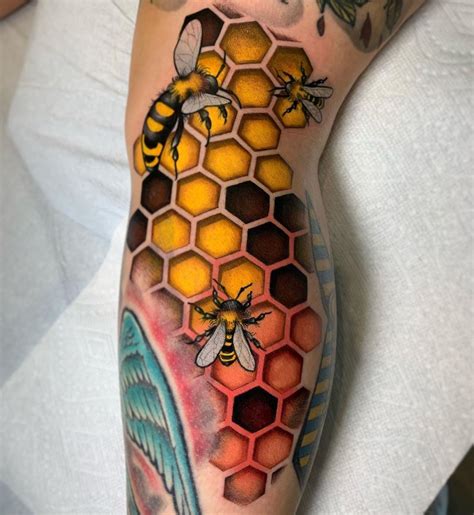 Bee Hive Heart Tattoo Tattoo trends, Tattoos, Heart tattoo