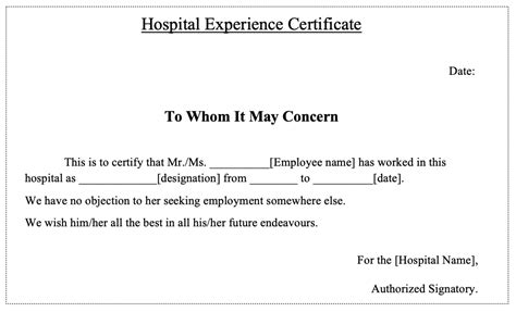 The Hospital Experience