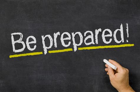 The Importance of Being Prepared