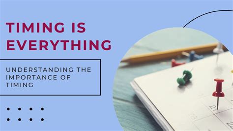 The Importance of Consistent Timing