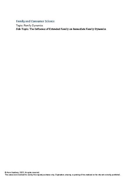 The Influence of Extended Family and Community