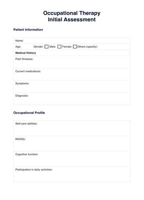 The Initial Assessment and Profile