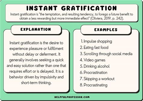 The Instant Gratification Factor