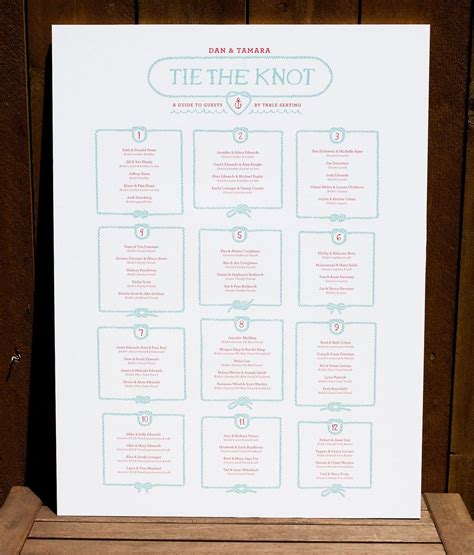 The Knot Seating Chart Template
