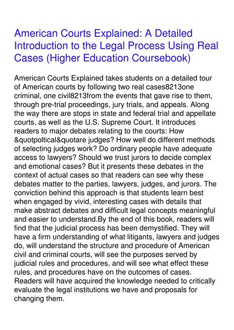 The Legal Process Explained Simply