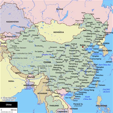 Map of China Guide of the World