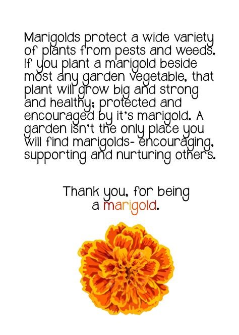 The Marigold Effect Printable