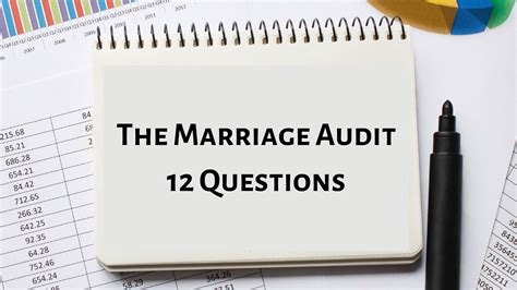 The Marriage Audit: 12 Vital Questions to Strengthen Your Relationship - A Comprehensive Guide for Couples.