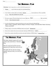 The Marshall Plan Worksheet Answers