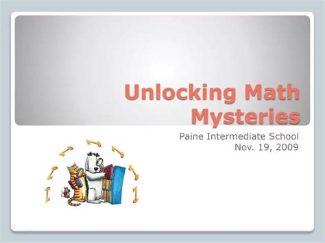 The Math Vault: Unlocking Math Mysteries and Explorations
